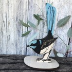 Bridget Farmer | Standing Bird Ornament | Superb Fairy Wren Bridget Farmer | Standing Bird Ornament | Superb Fairy Wren